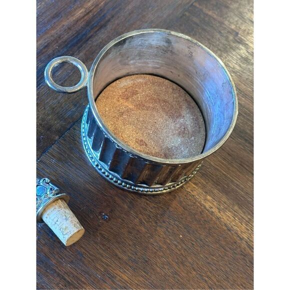 Godinger silver wine coaster and cork stop - Picture 2 of 6